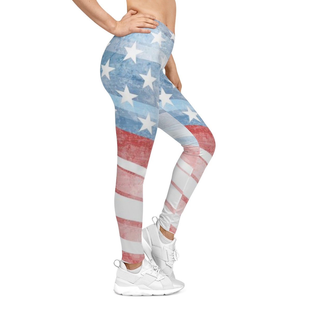 Women's Casual Stars and Stripes Leggings
