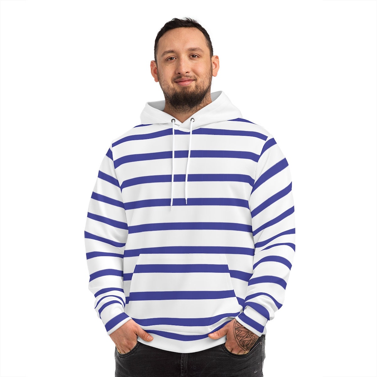 Blue Stripes Hoodie