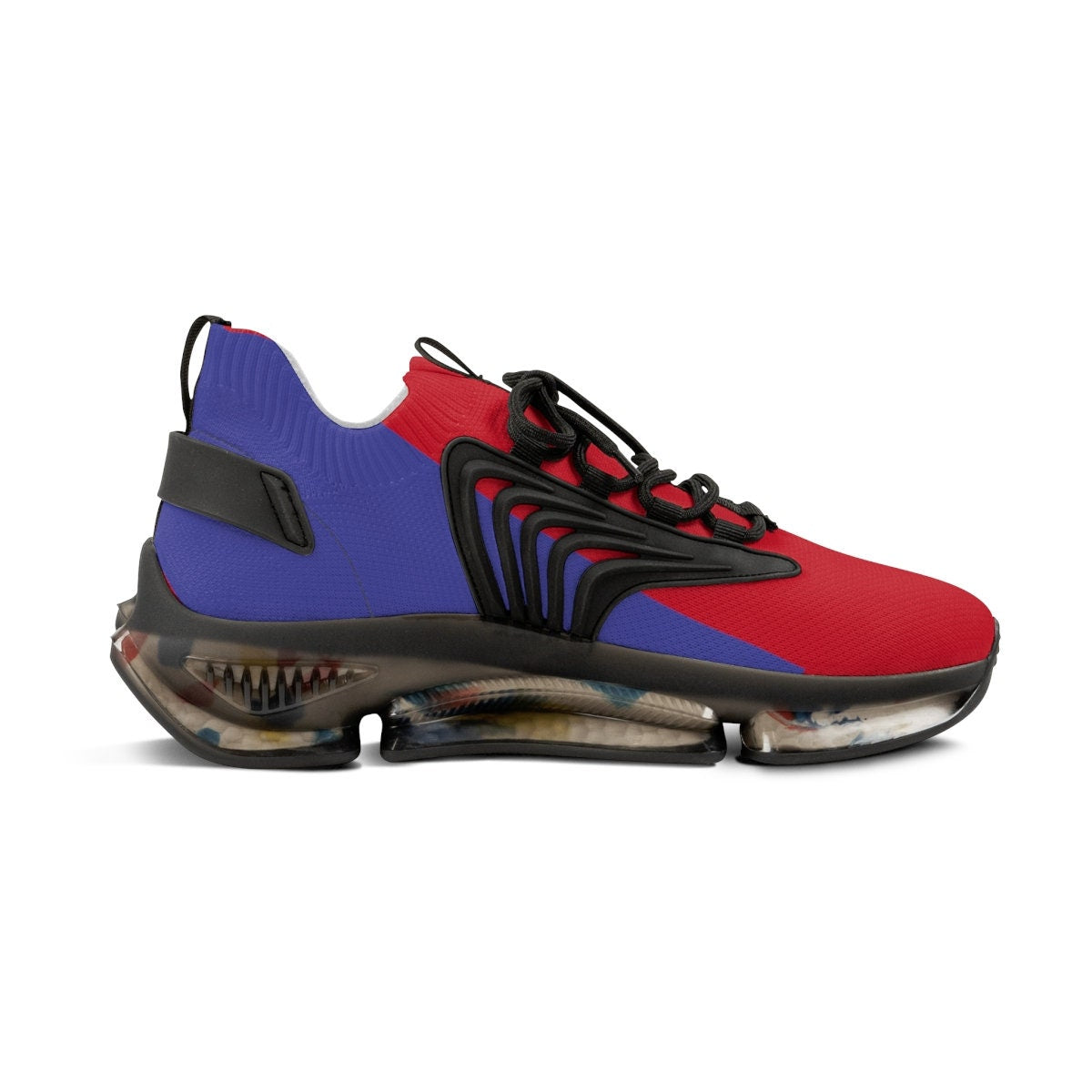 Men's Red and Blue Sports Sneakers