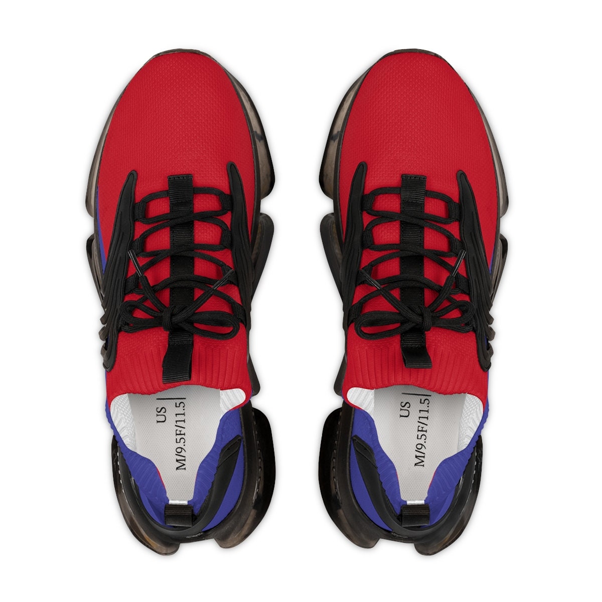 Men's Red and Blue Sports Sneakers