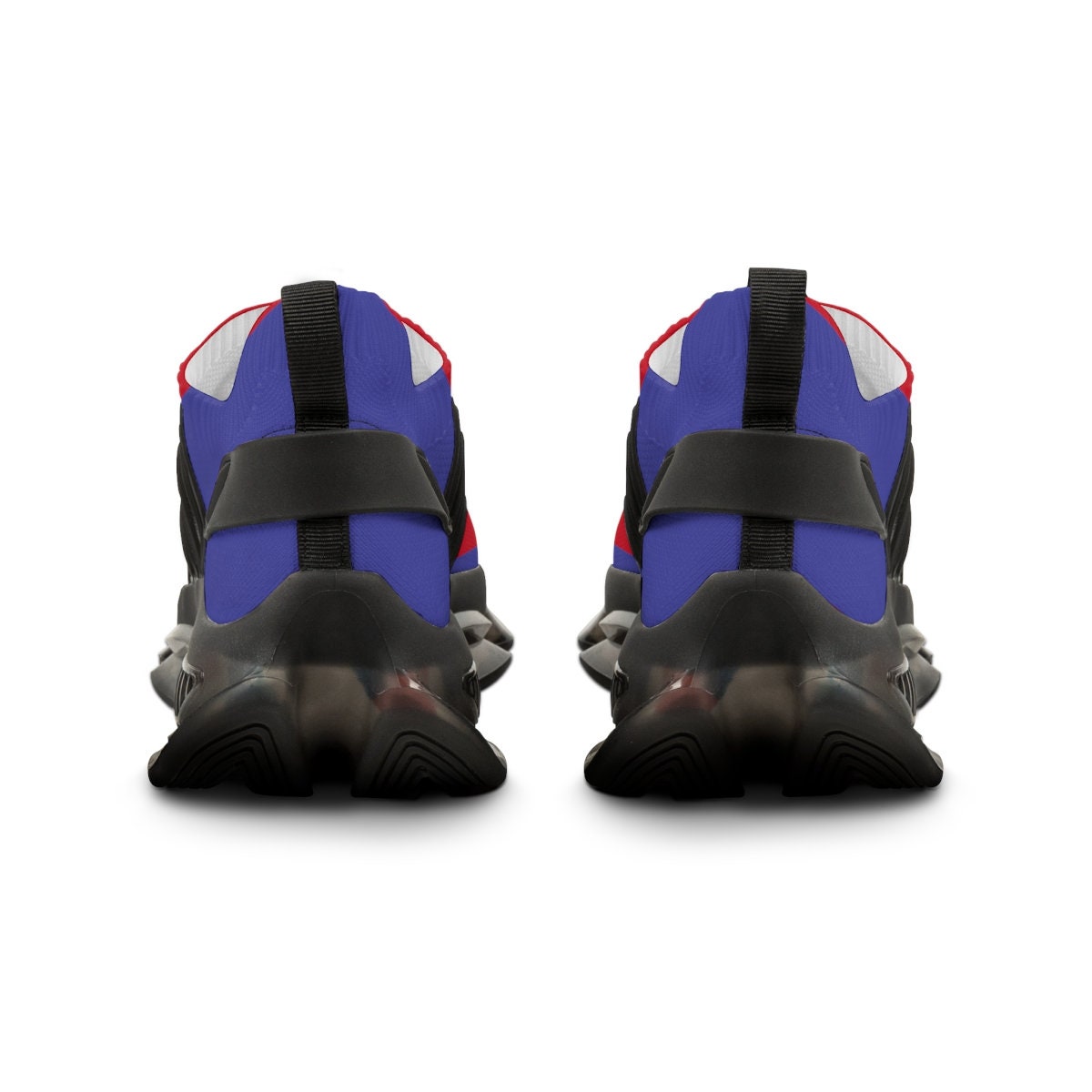 Men's Red and Blue Sports Sneakers