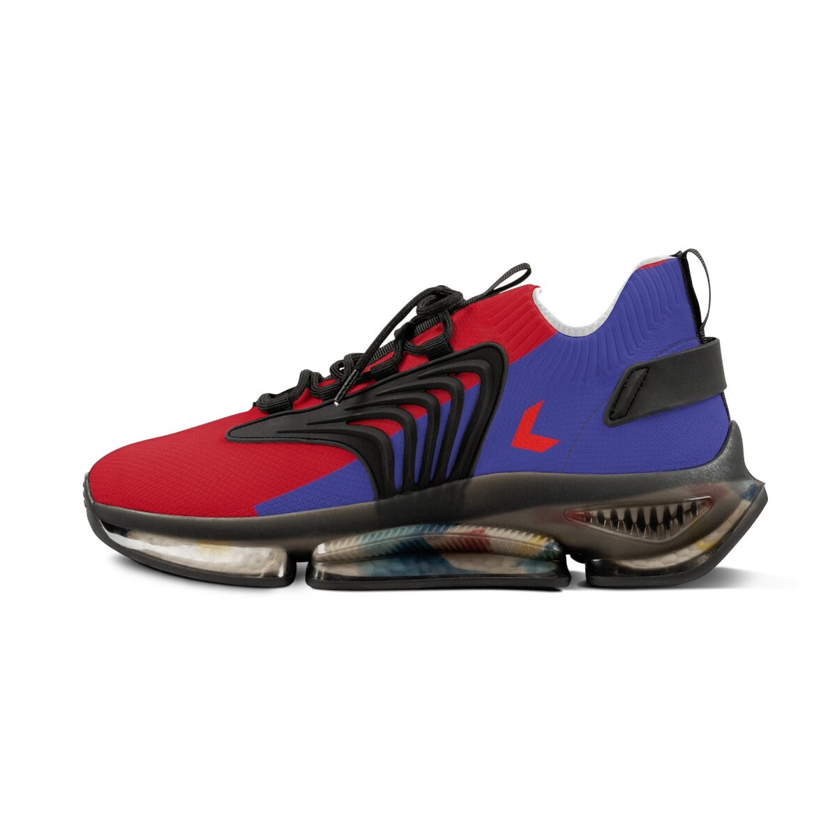 Men's Red and Blue Sports Sneakers