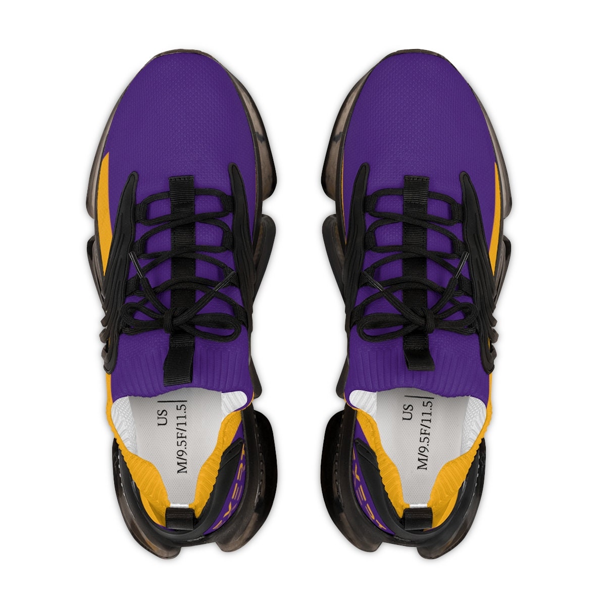 Mens Purple and Gold Sneakers