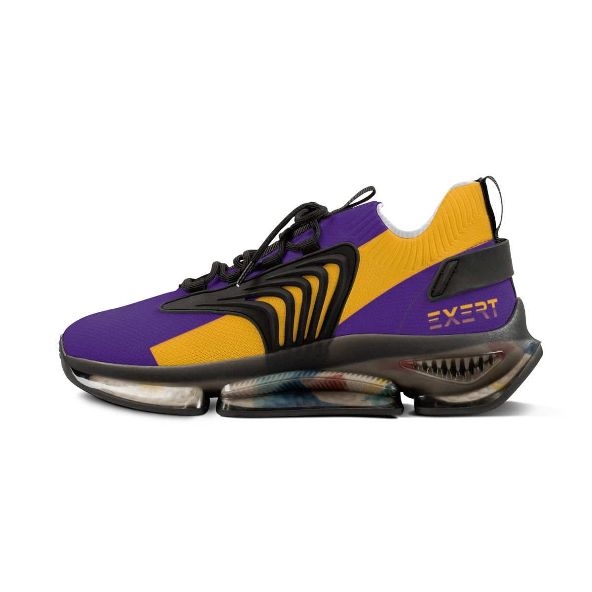 Mens Purple and Gold Sneakers