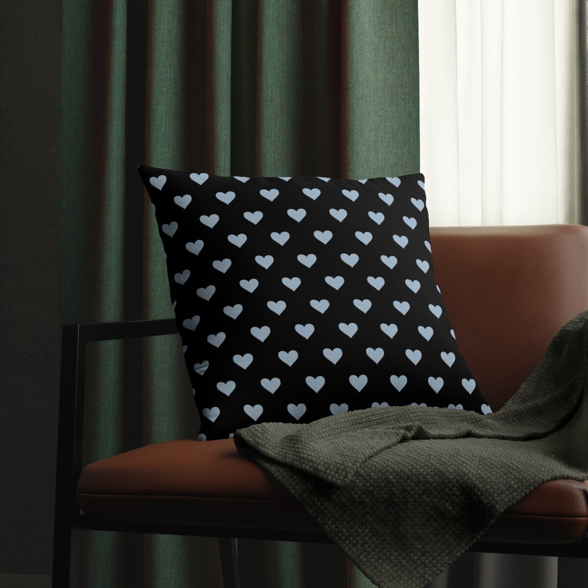 Waterproof Black Pillows