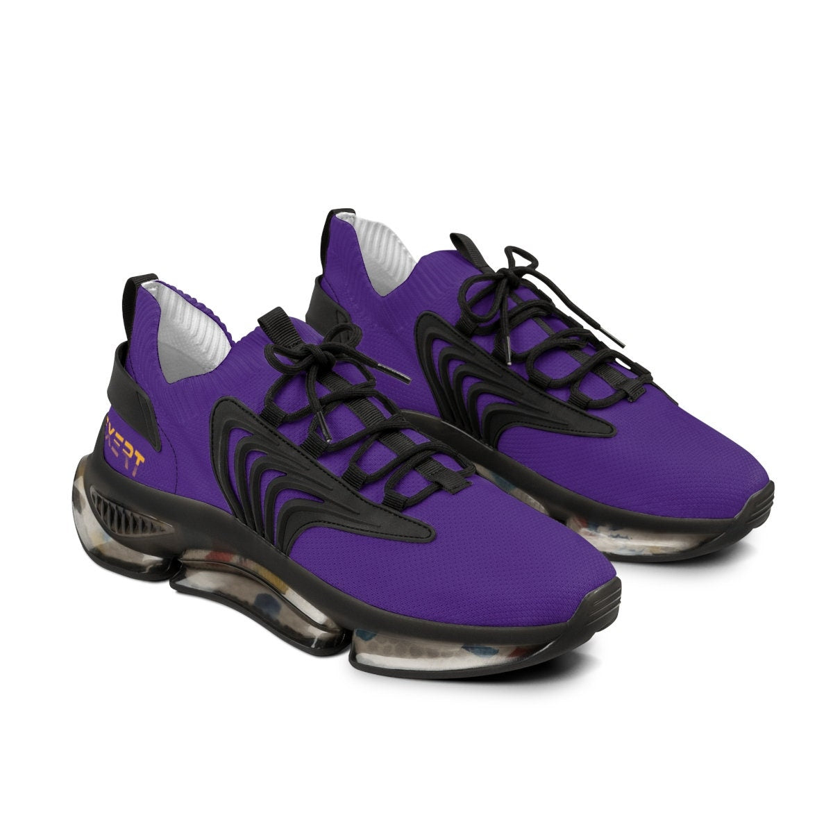 Mens Purple and Gold Sneakers