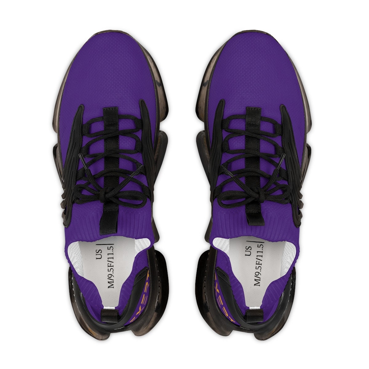 Mens Purple and Gold Sneakers
