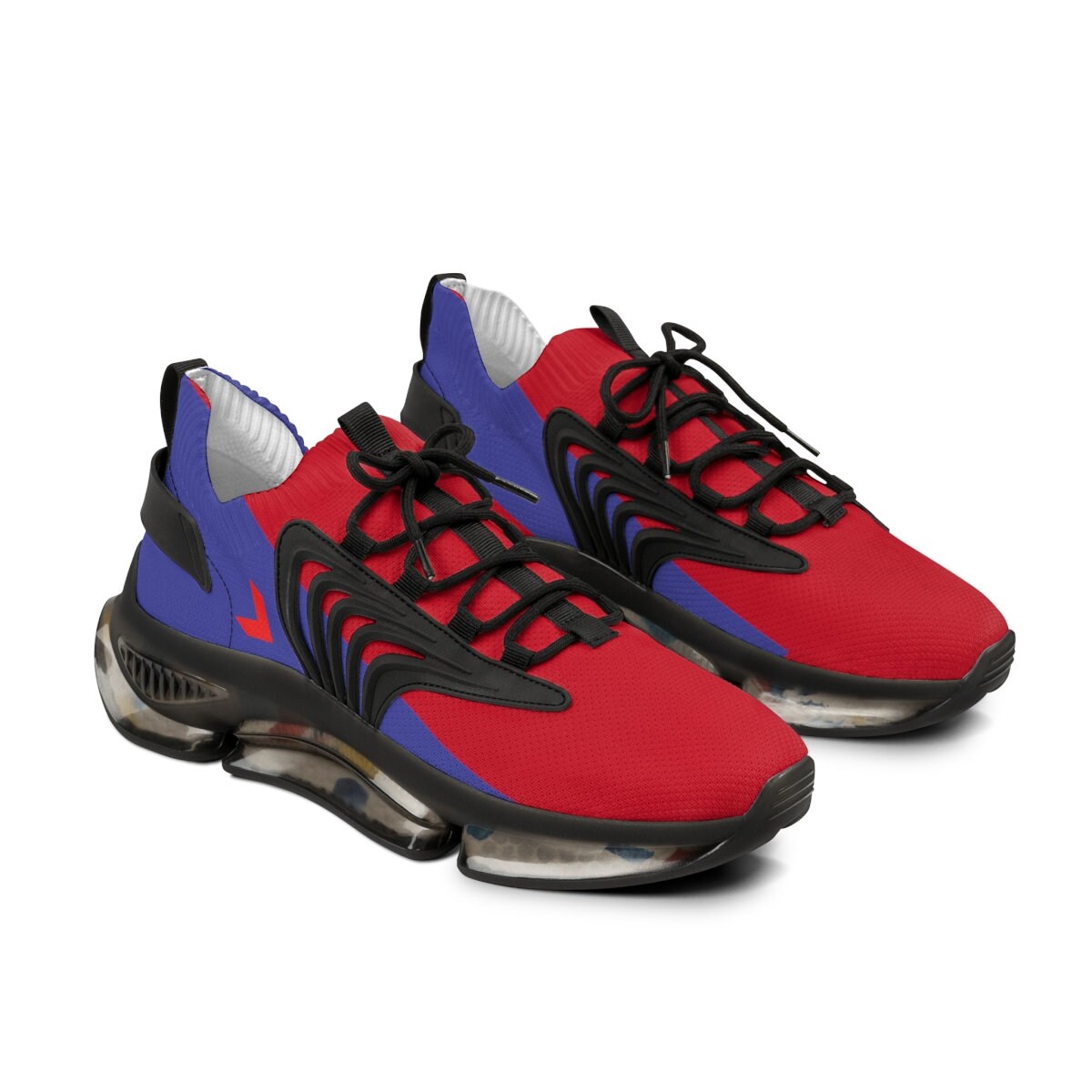 Men's Red and Blue Sports Sneakers