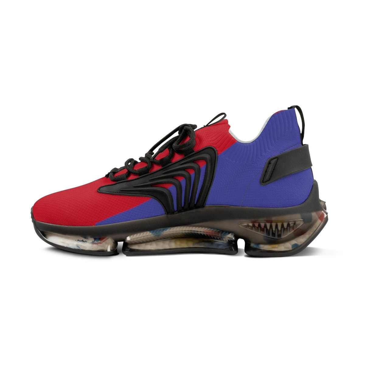 Men's Red and Blue Sports Sneakers