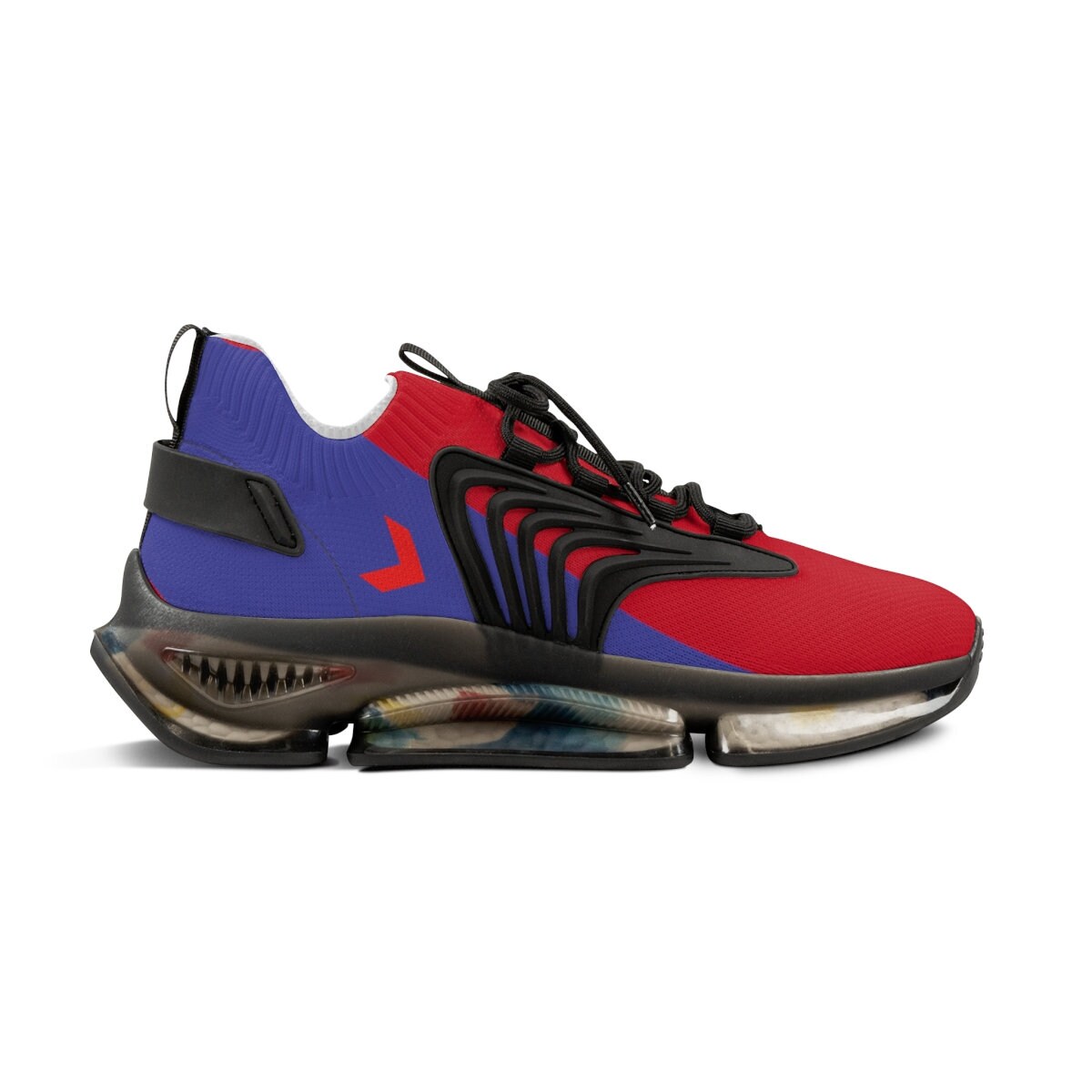 Men's Red and Blue Sports Sneakers