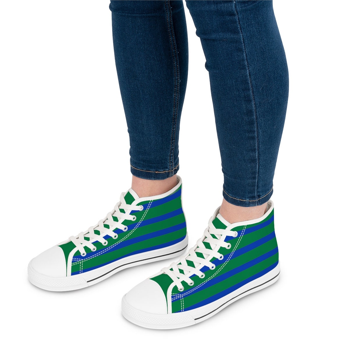 Women's Green High Top Sneakers