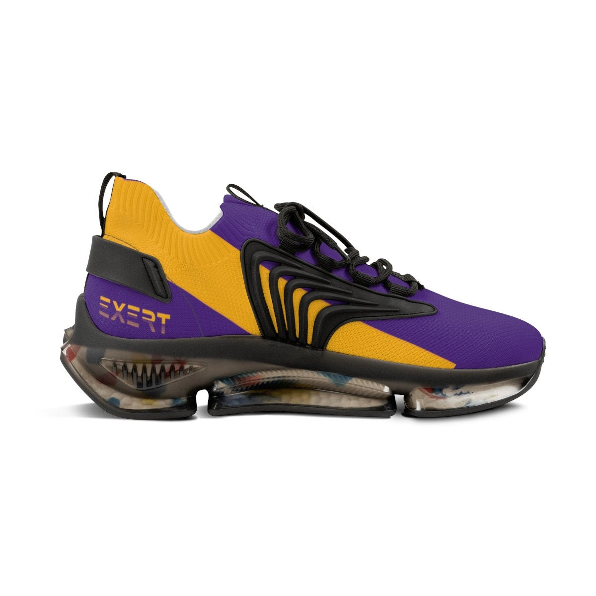 Mens Purple and Gold Sneakers