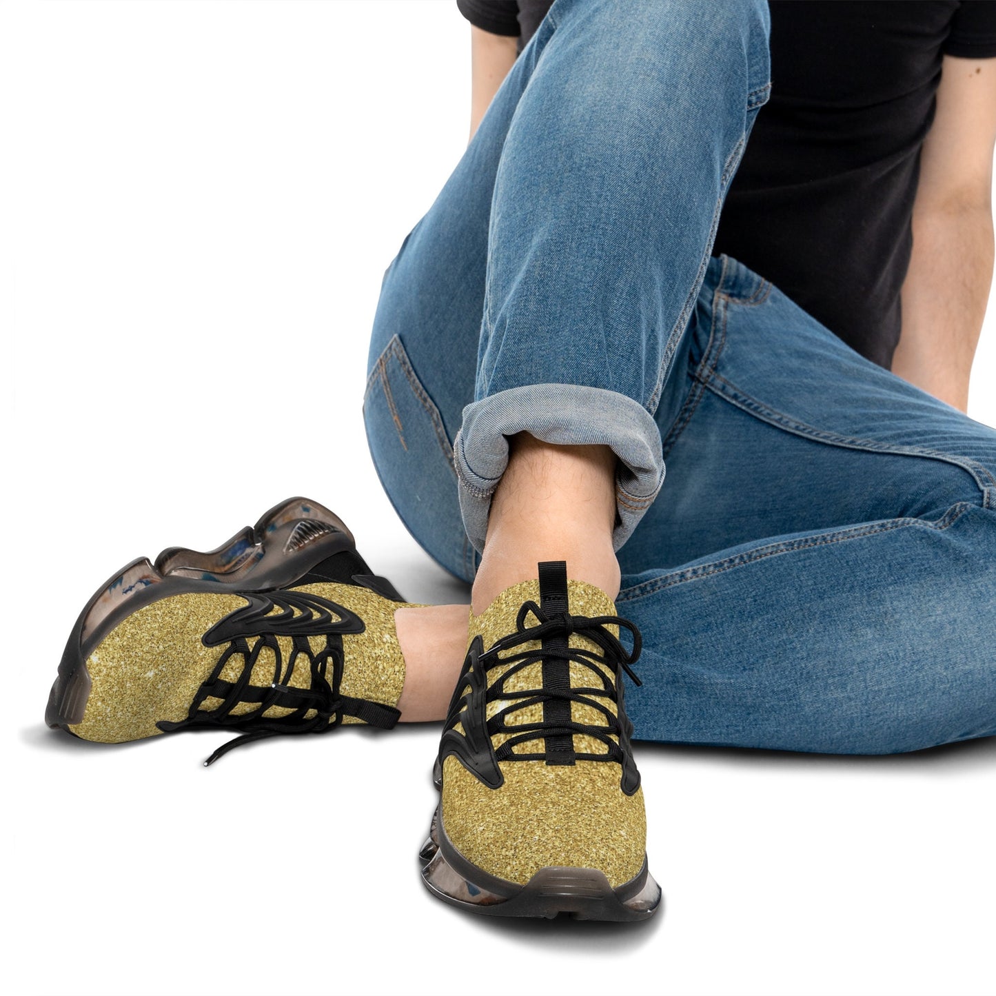 Men's Gold Color Sneakers
