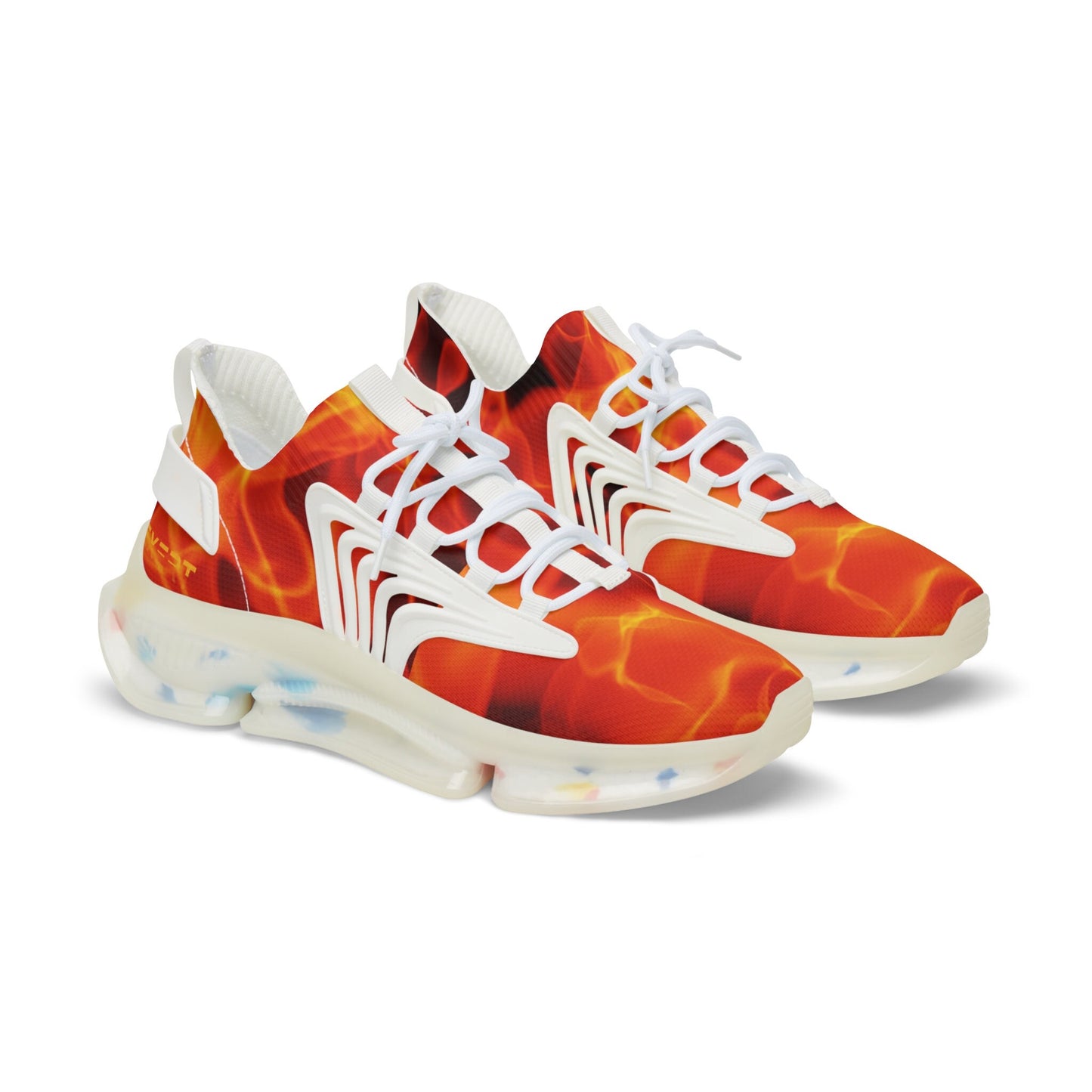 Men's Red and Yellow Sneakers