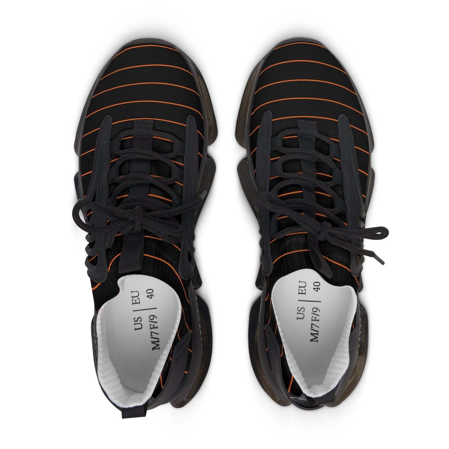Women's Black and Orange Sneakers