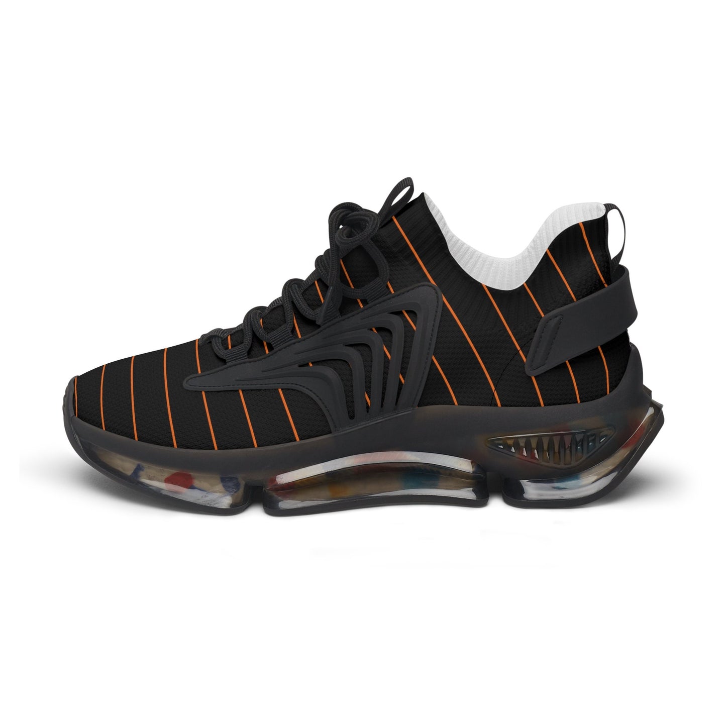 Women's Black and Orange Sneakers