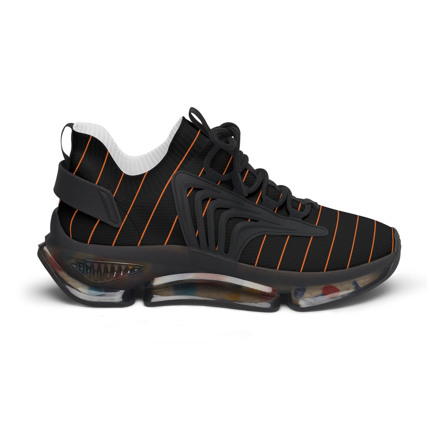 Women's Black and Orange Sneakers