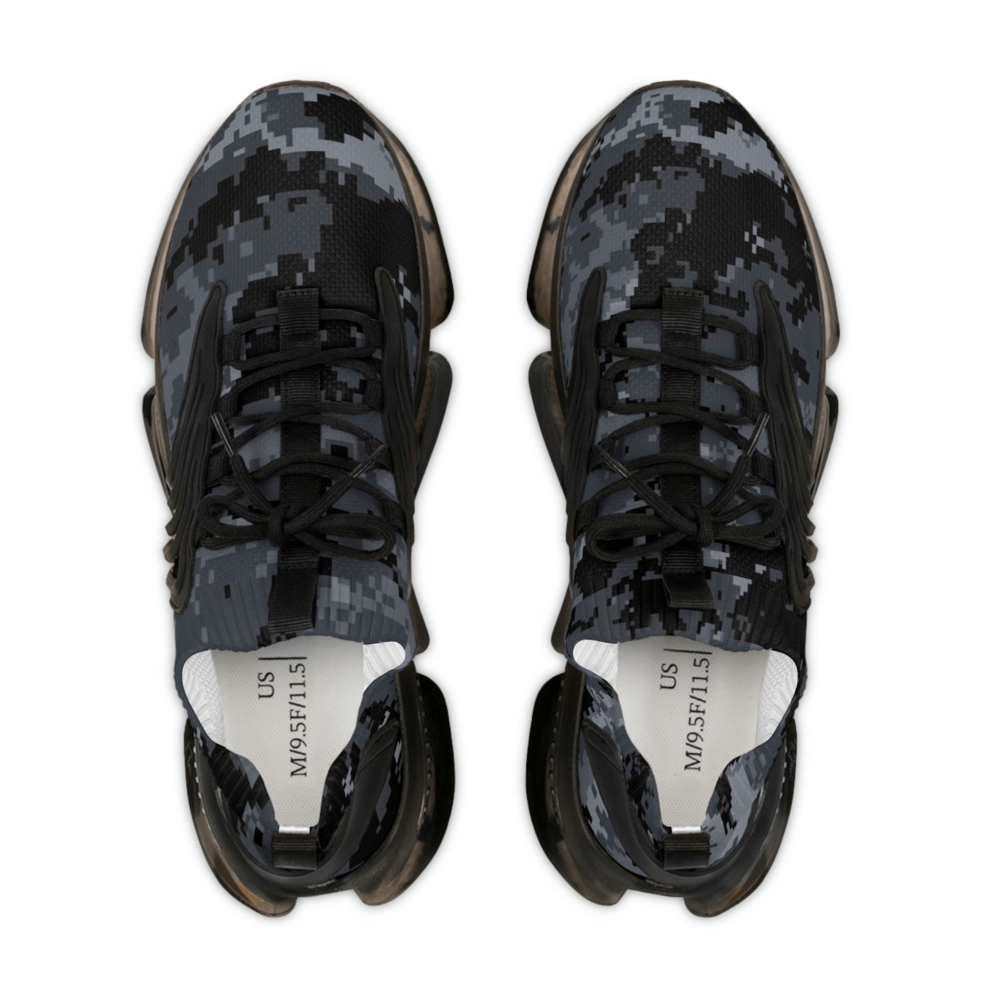 Men's Mesh Black Camo Sneakers