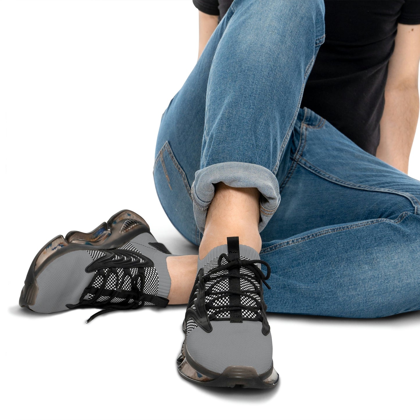 Men's Gray Running Sneakers
