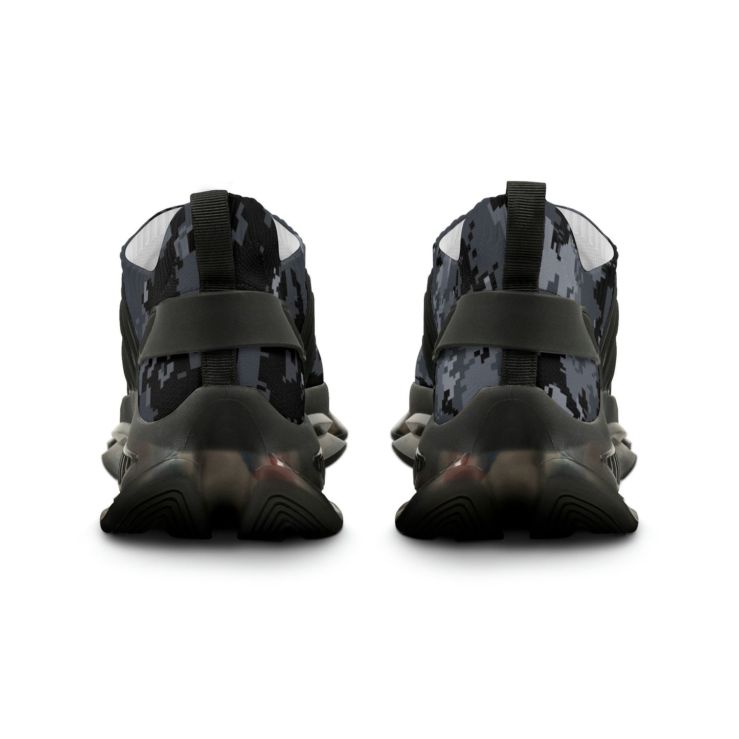Men's Mesh Black Camo Sneakers