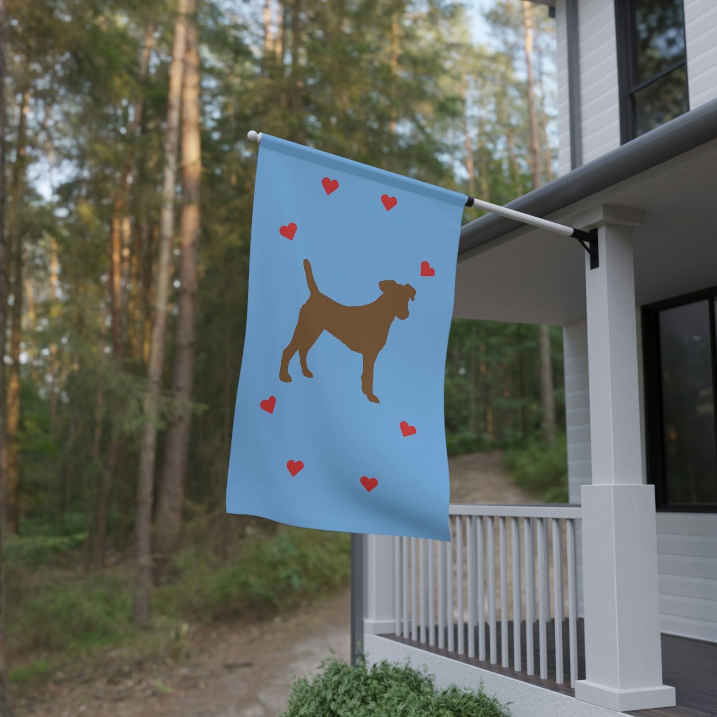 Chocolate Lab Dog Flags