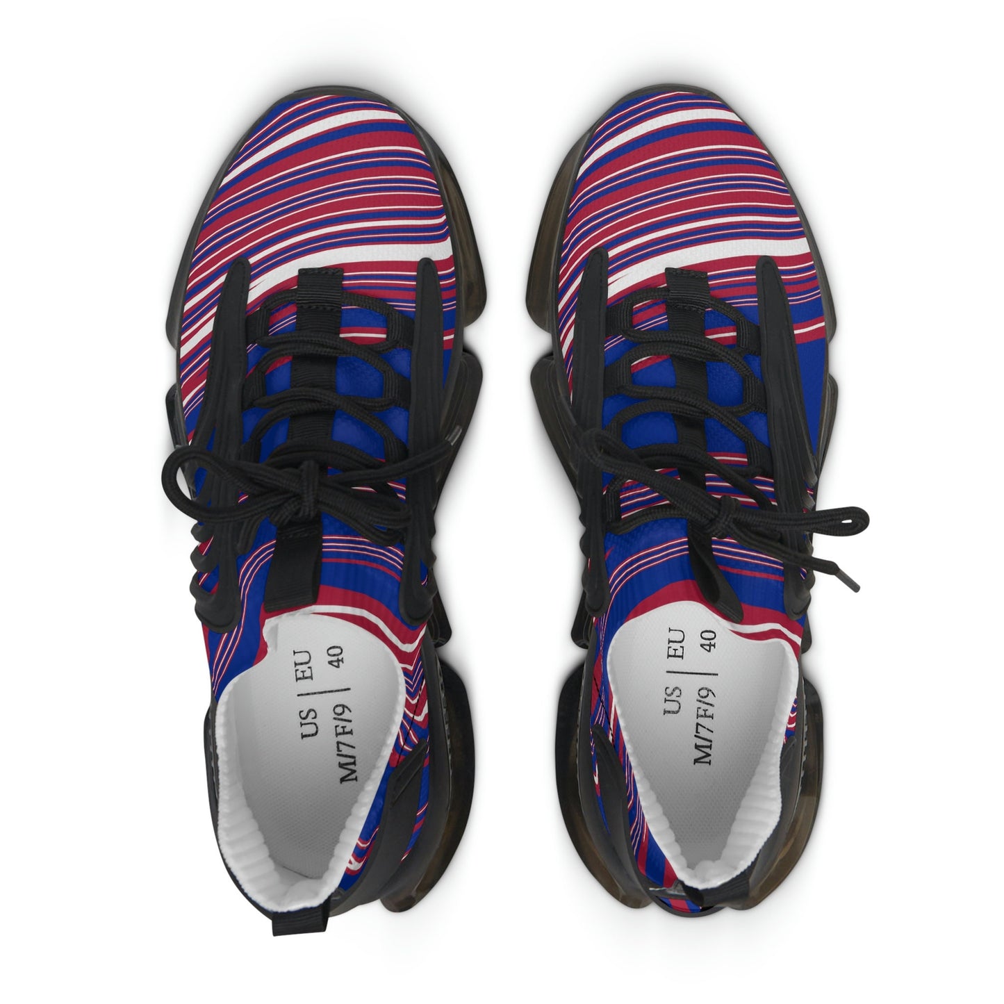 Women's Blue and Red Sneakers