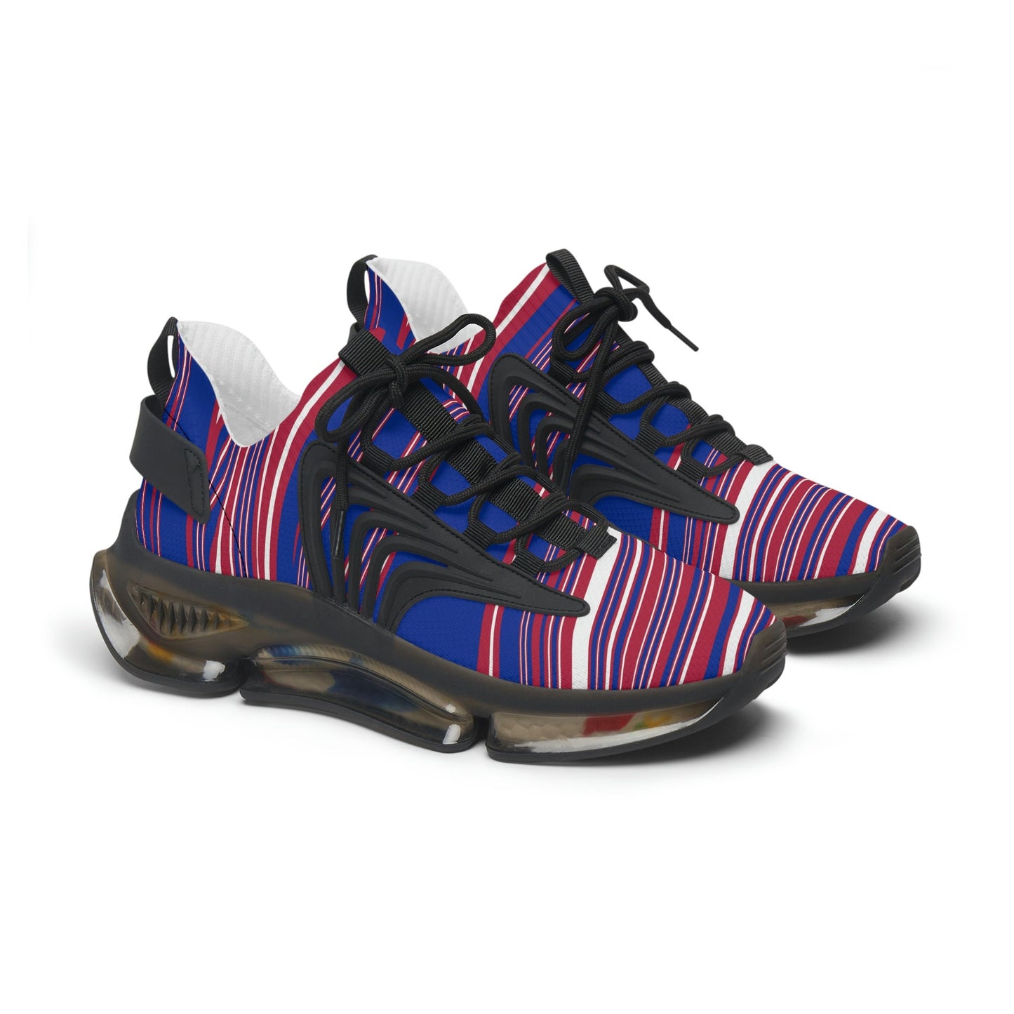 Women's Blue and Red Sneakers