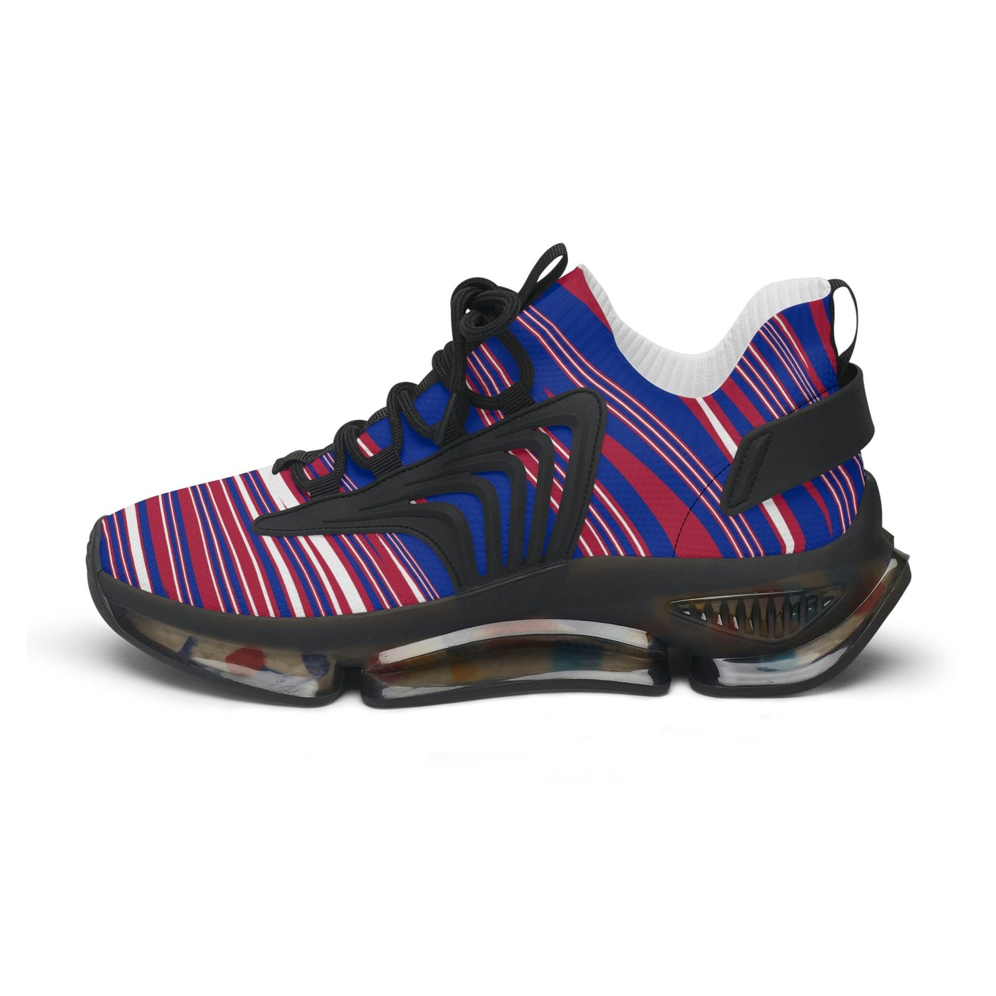 Women's Blue and Red Sneakers