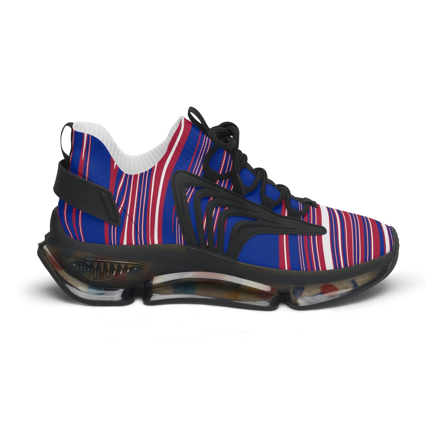 Women's Blue and Red Sneakers