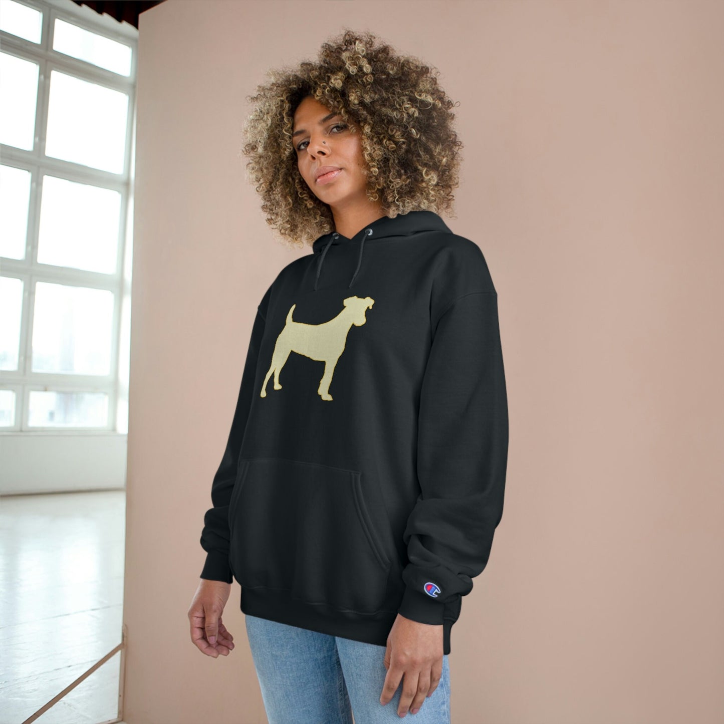 Yellow Labs Champion Hoodies