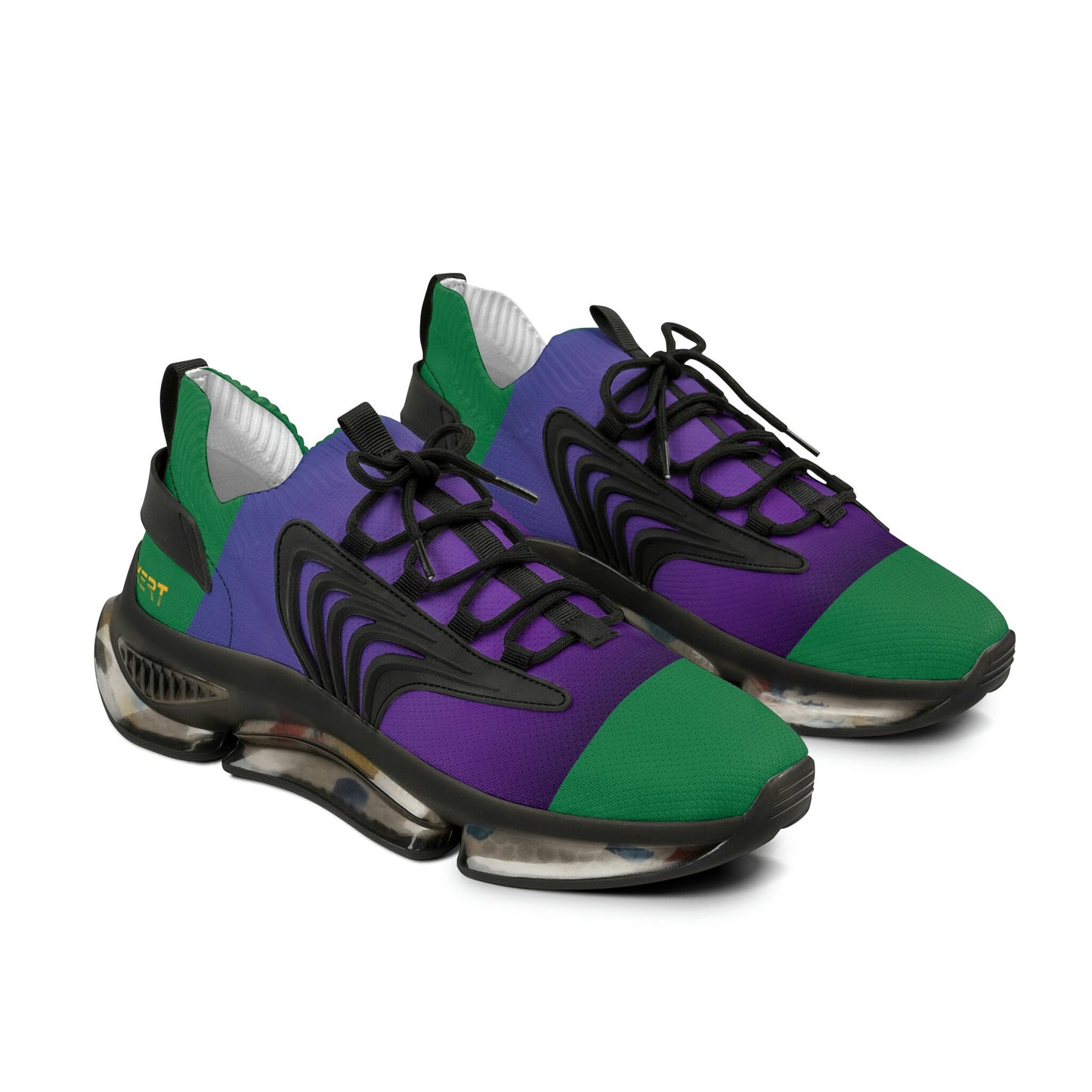 Men's Purple and Green Sneakers