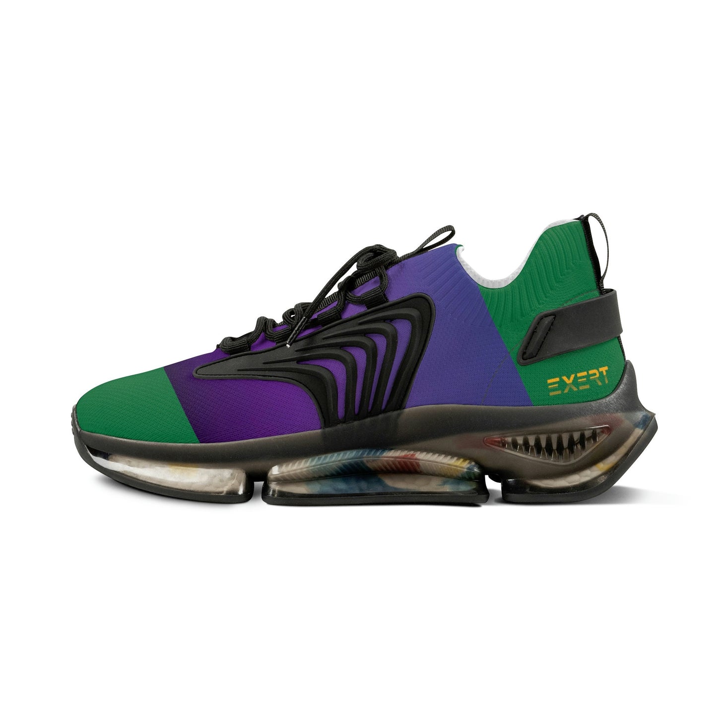 Men's Purple and Green Sneakers