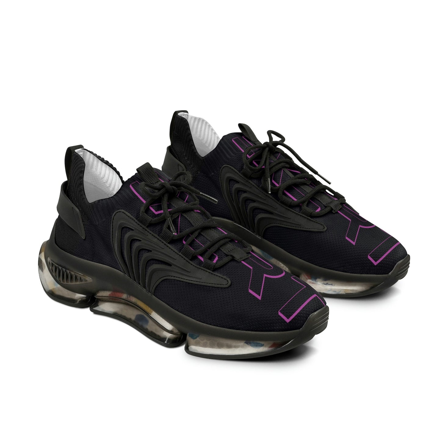 Men's Black and Purple Sneakers
