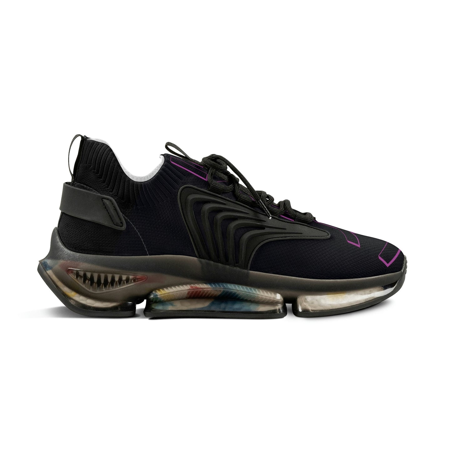 Men's Black and Purple Sneakers