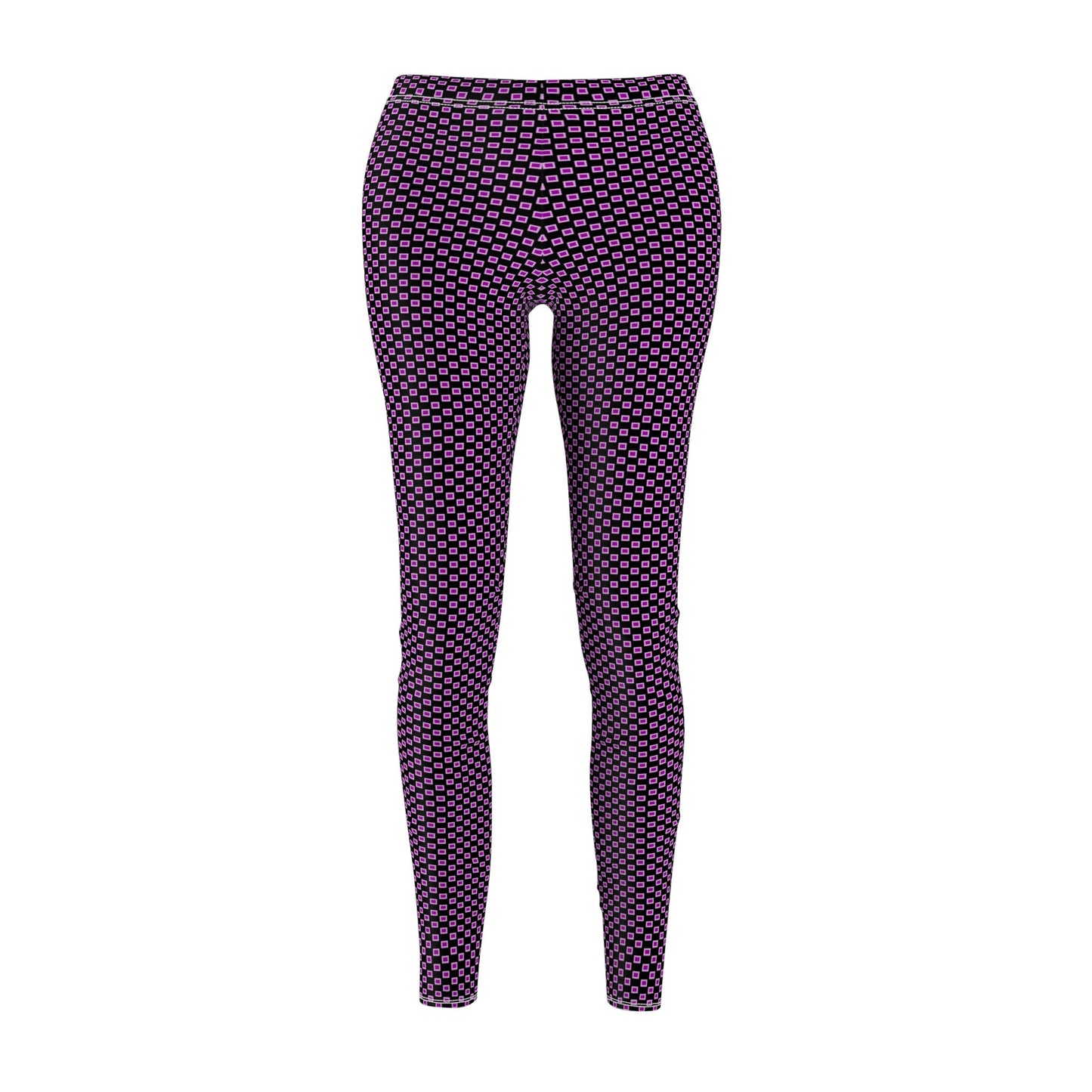 Women's Black and Pink Skinny Leggings