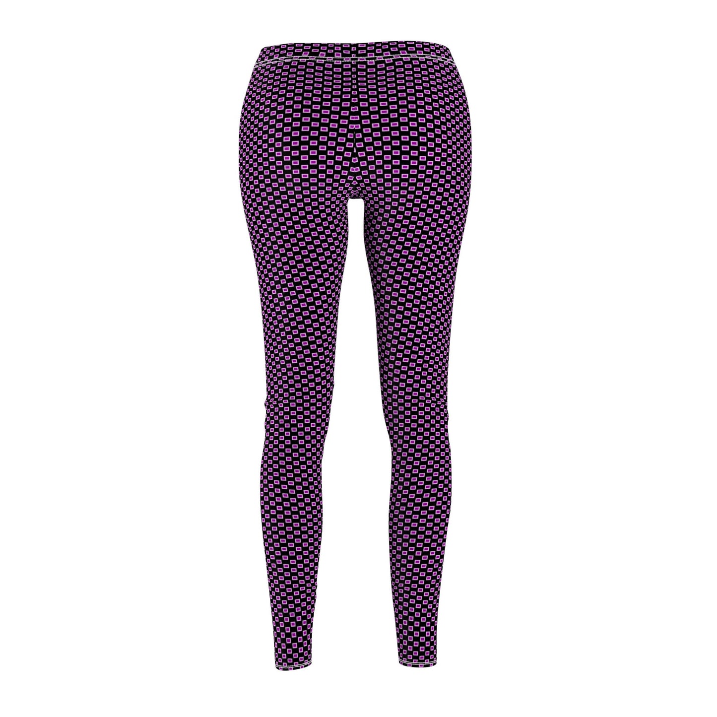 Women's Black and Pink Skinny Leggings
