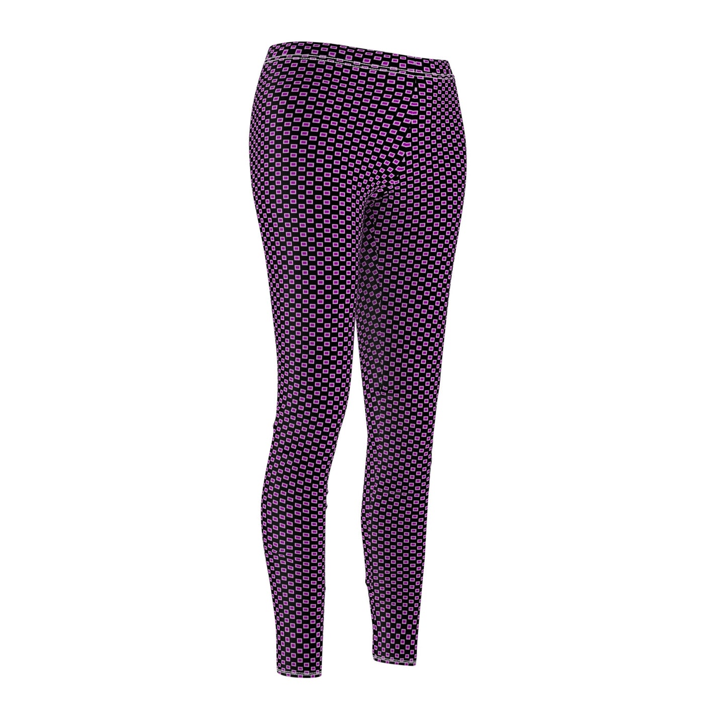 Women's Black and Pink Skinny Leggings