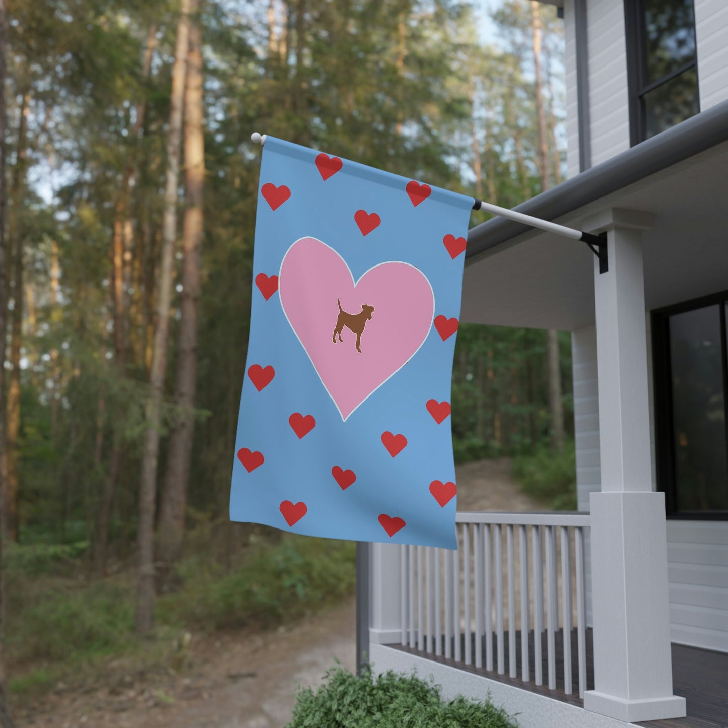 Chocolate Lab Dog Flags
