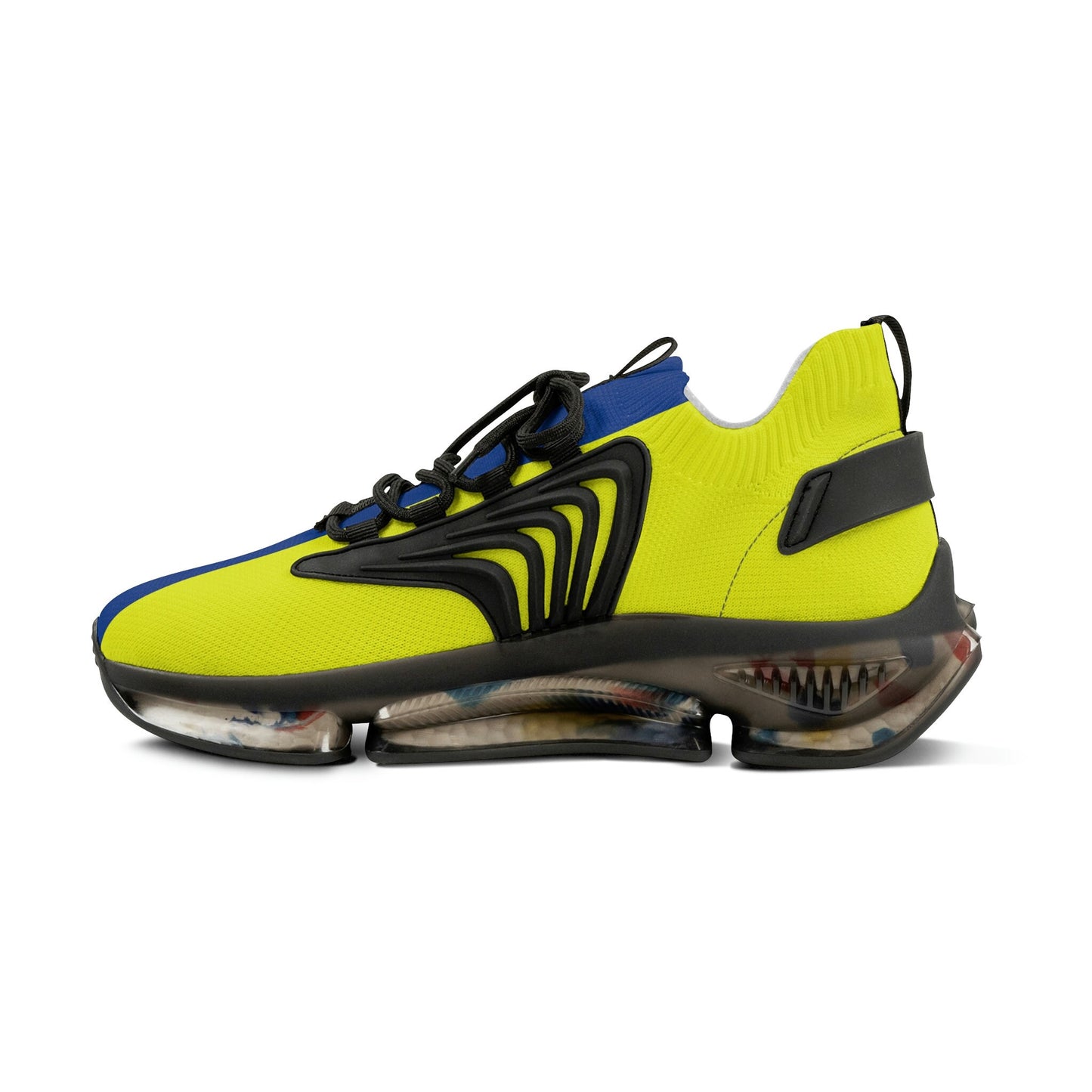 Men's Blue and Yellow Sneakers
