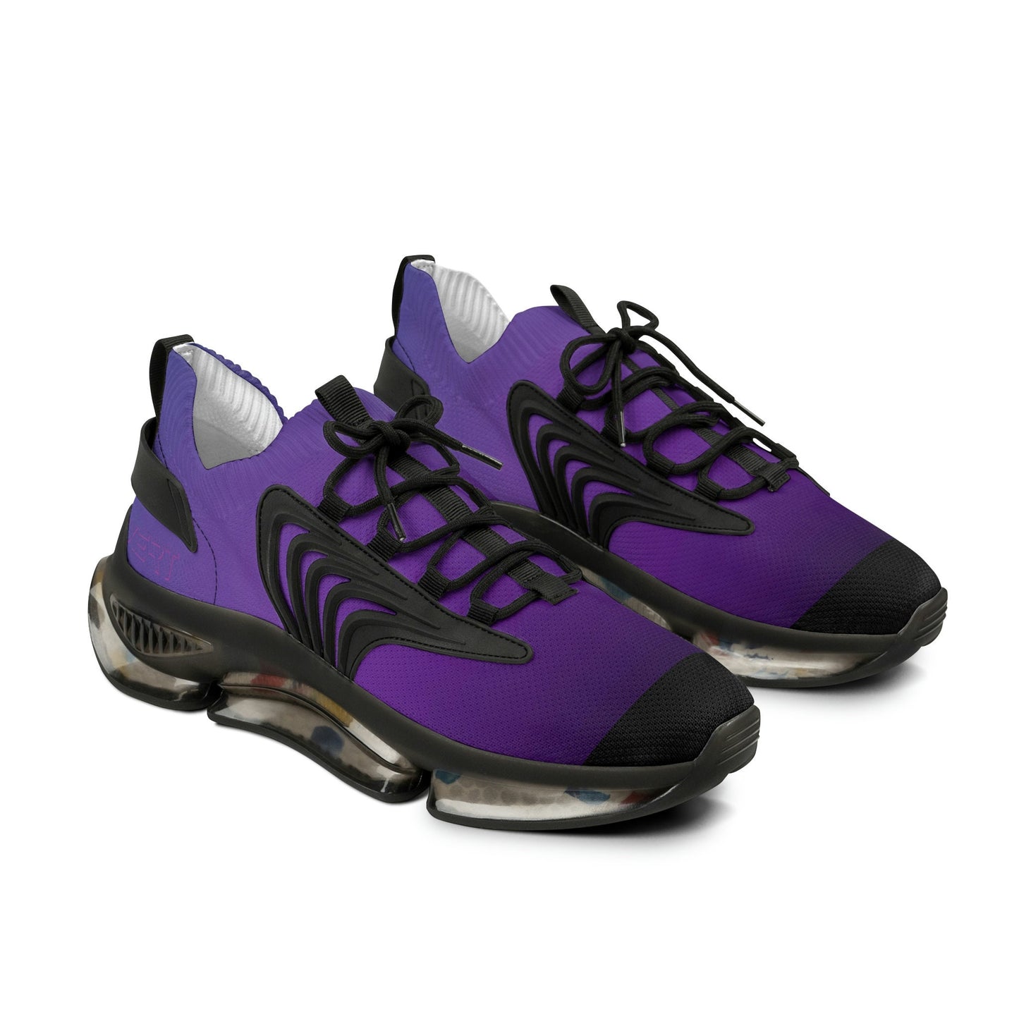 Men's Black and Purple Sneakers