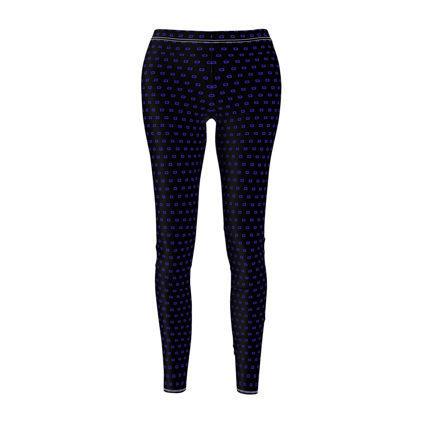 Women's Black and Purple Skinny Leggings