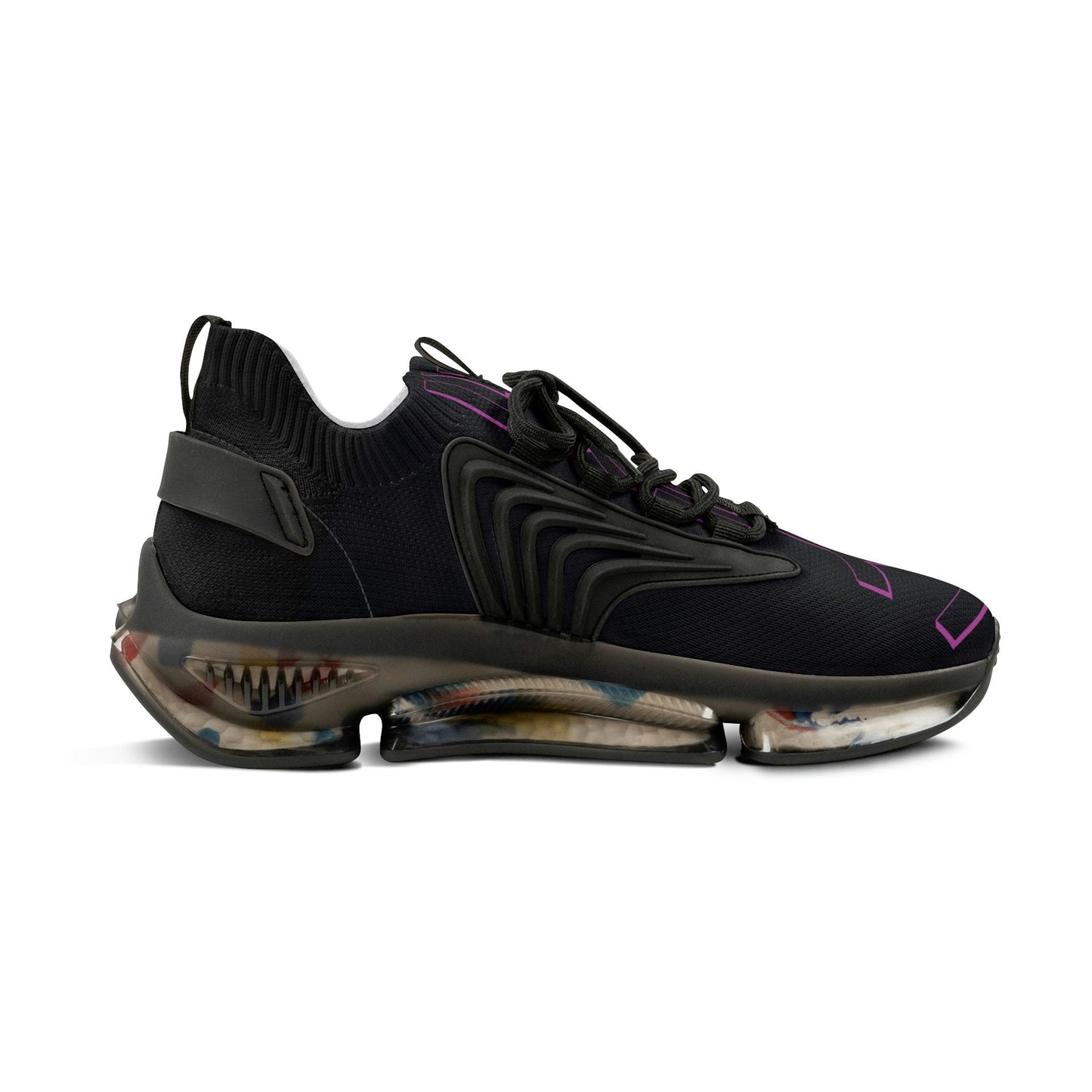 Men's Black and Purple Sneakers