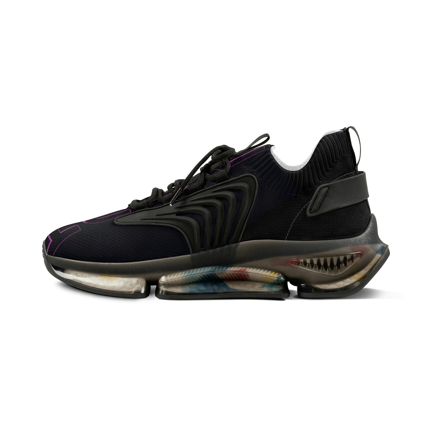 Men's Black and Purple Sneakers