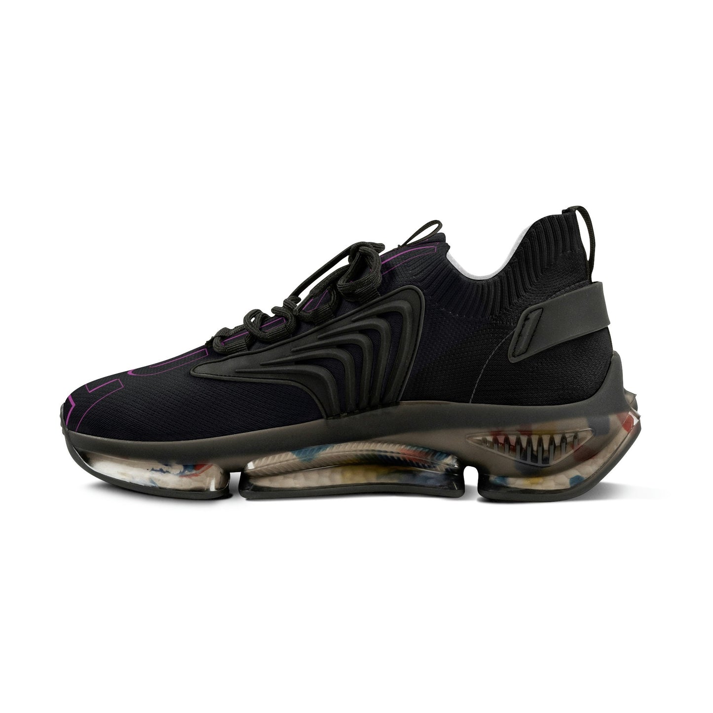 Men's Black and Purple Sneakers
