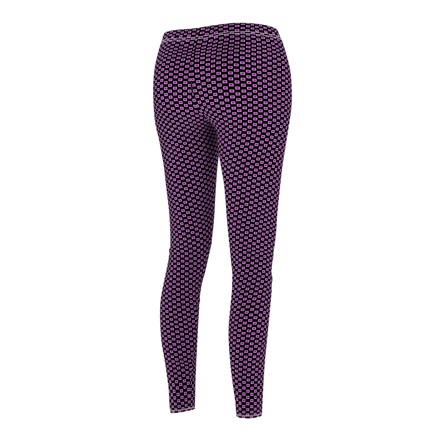 Women's Black and Pink Skinny Leggings