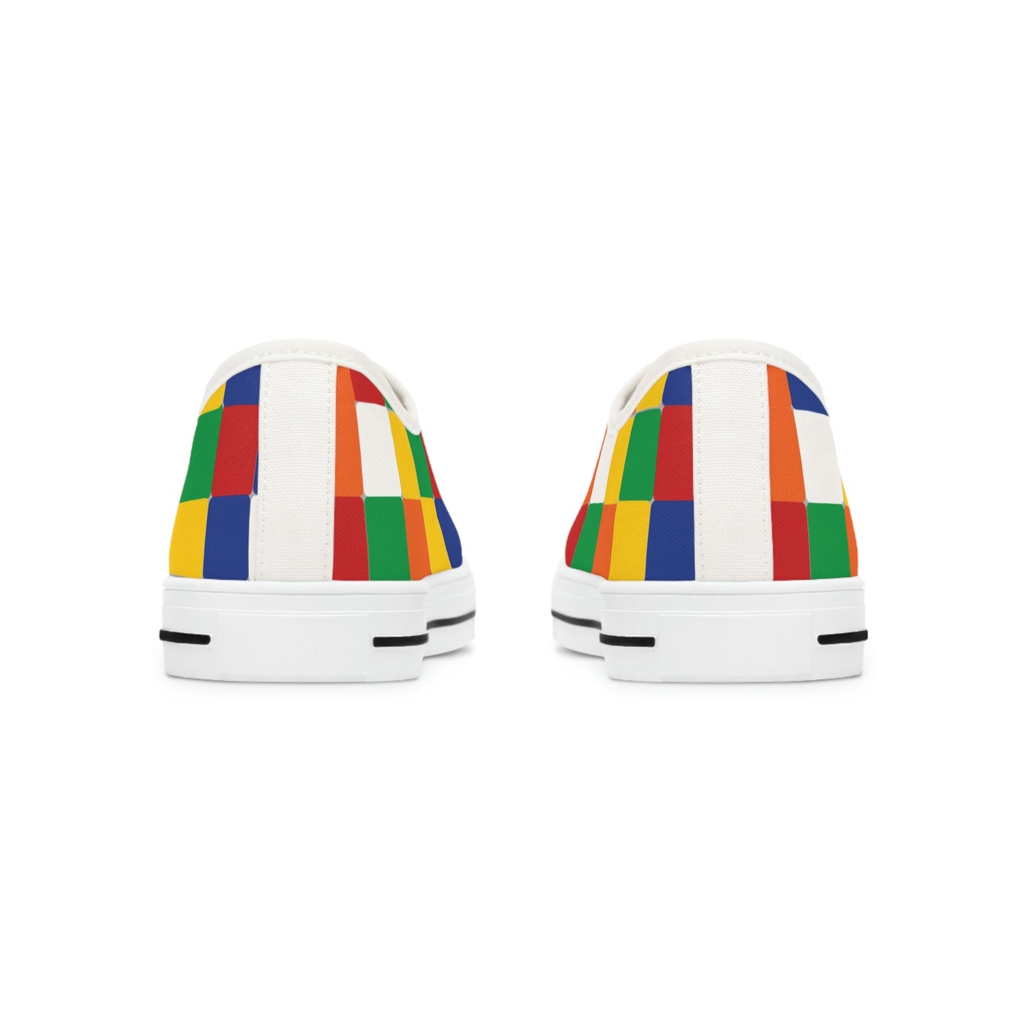 Women's Colorful Checkered Low Top Sneakers