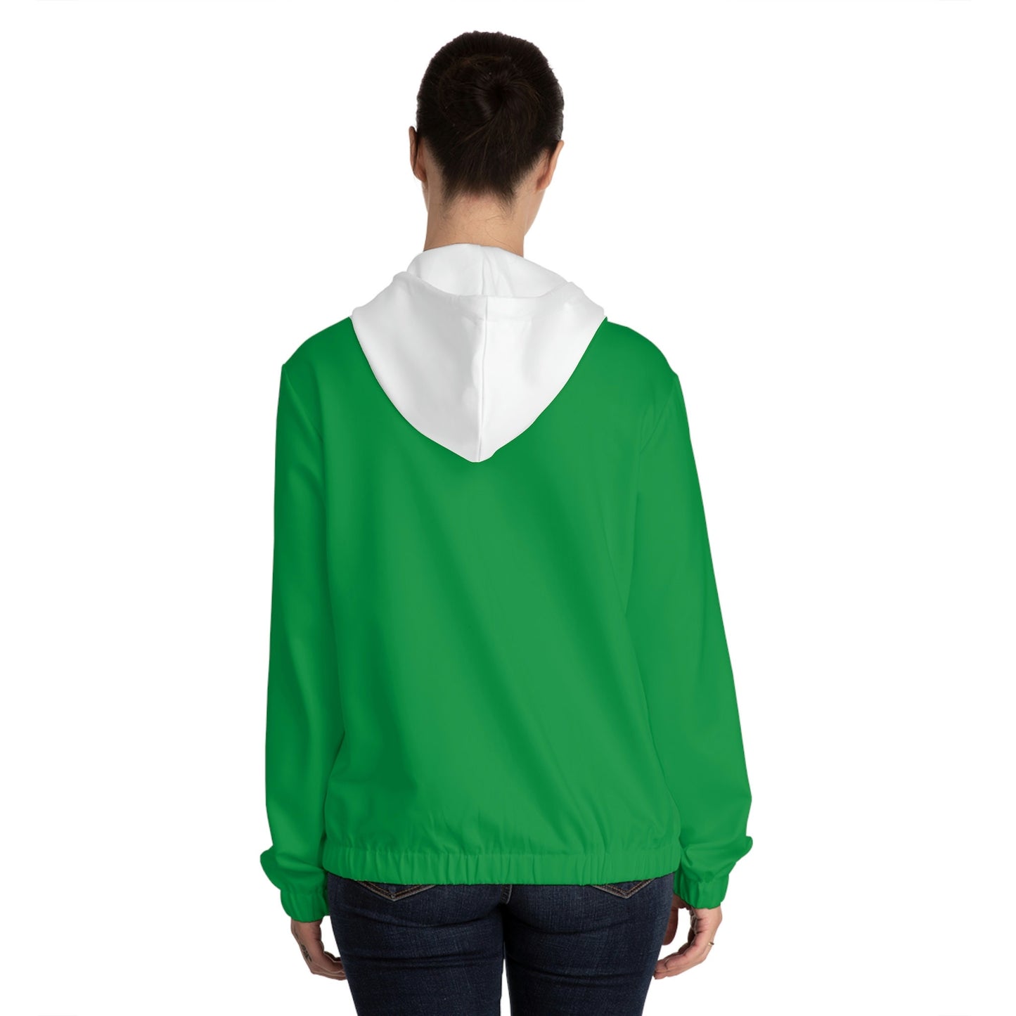 Womens Full-Zip Green Hoodie
