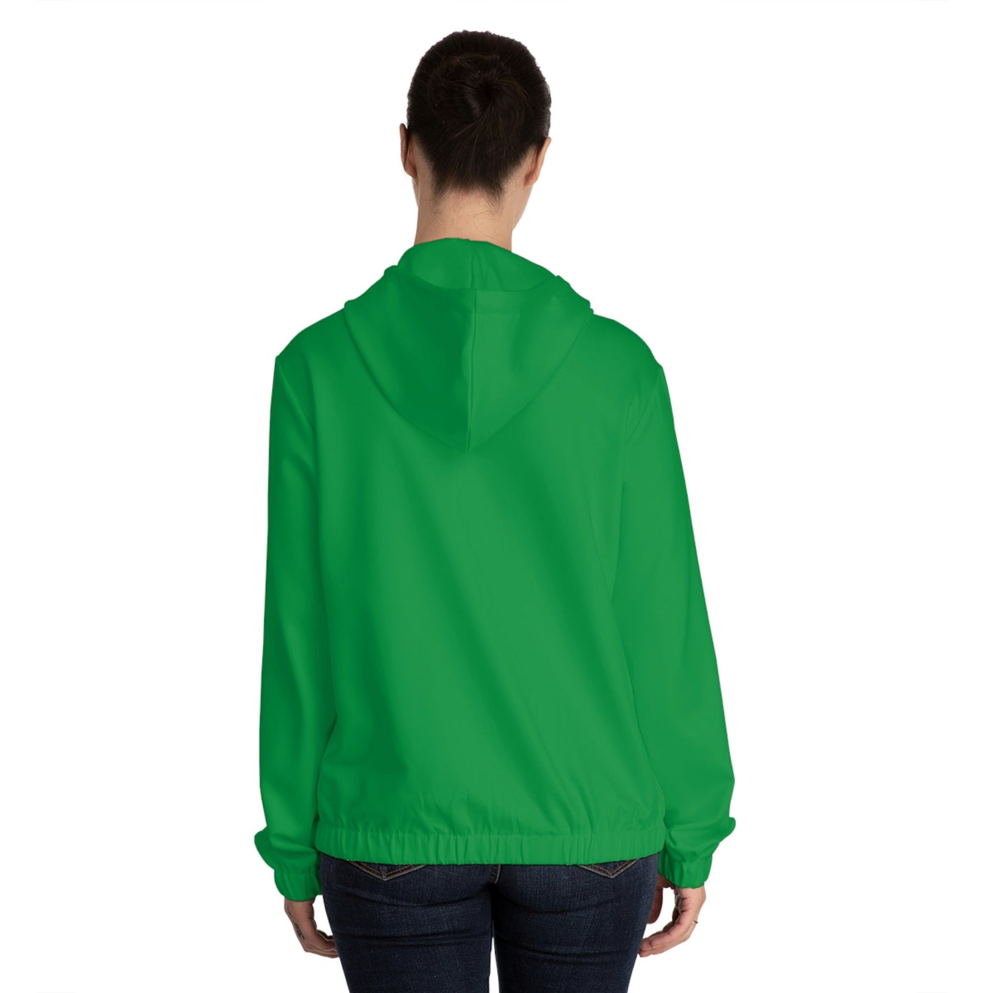 Womens Full-Zip Green Hoodie