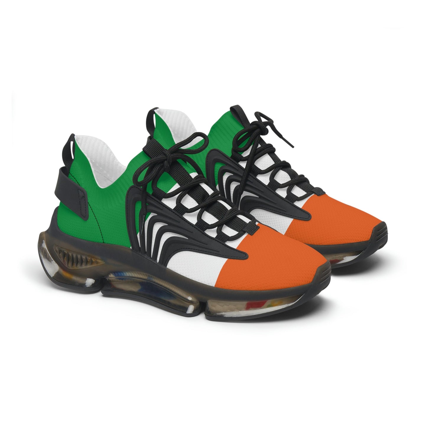 Green Sneakers Women's Green White and Orange Sneakers