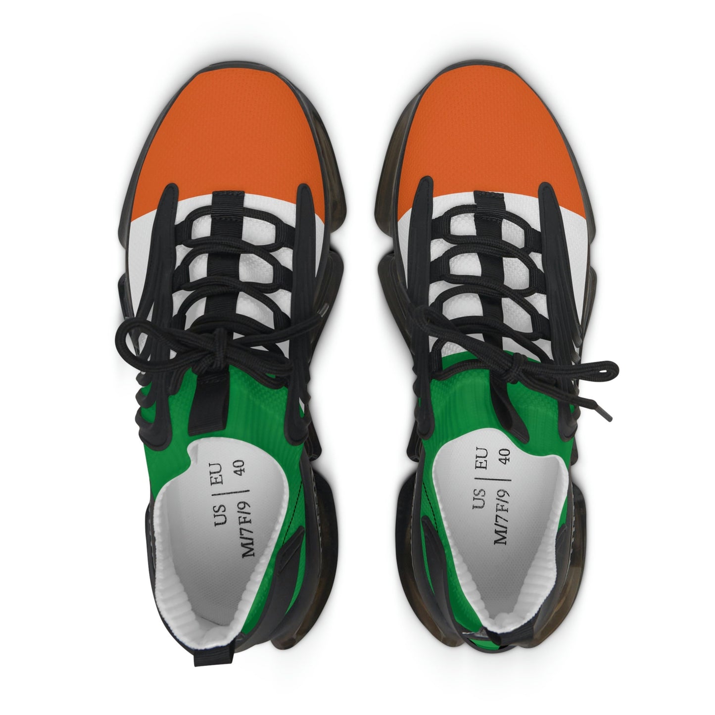 Green Sneakers Women's Green White and Orange Sneakers